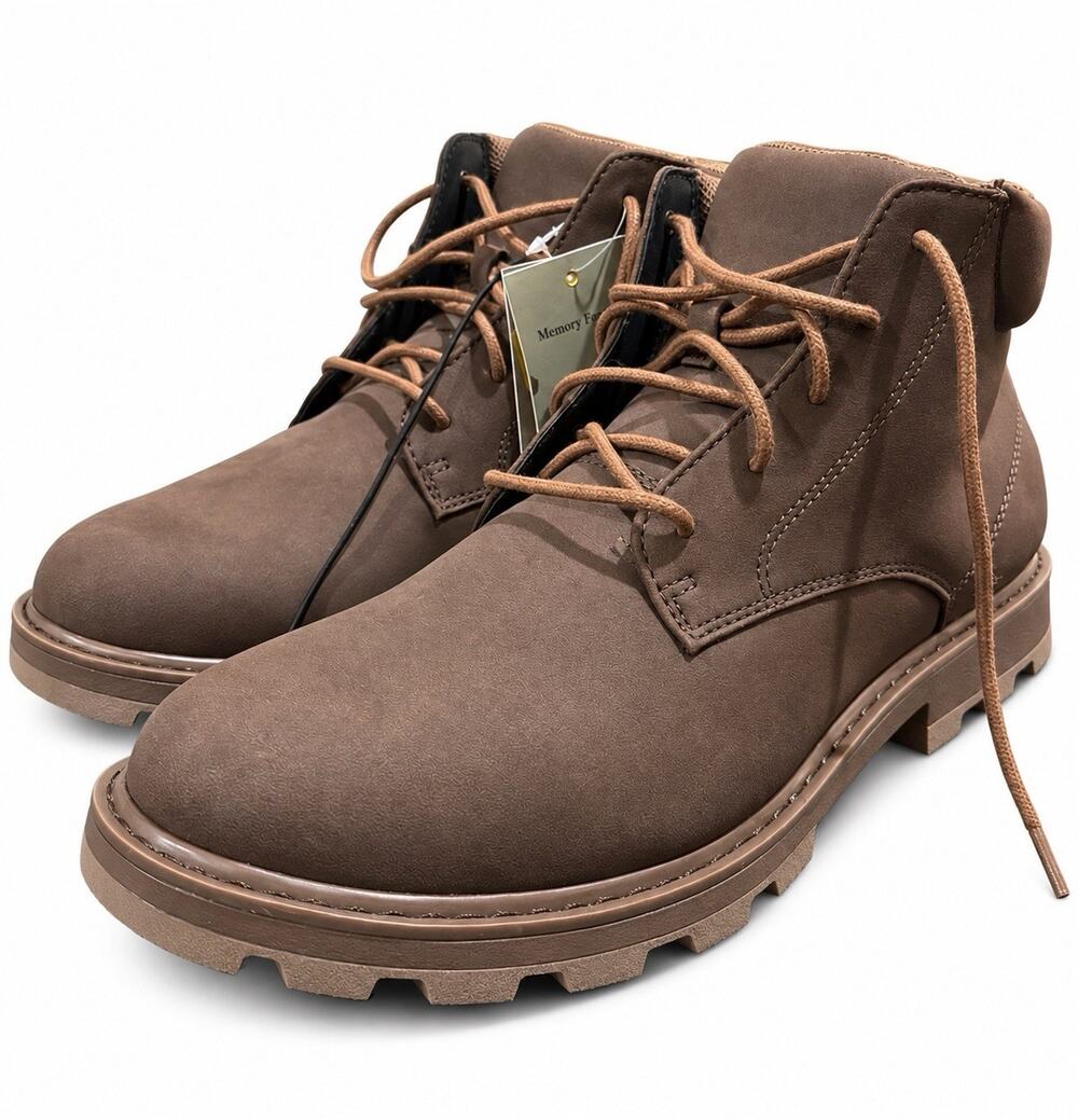 Goodfellow & Co Men’s Brown Chukka Boots Size 10.5 Memory Foam Lace Up NWT